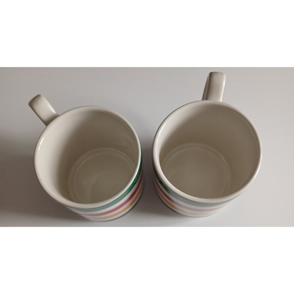 Hudson's Bay Company HBC Stripes Canada Set Of 2 Mugs NEW Coffee Tea Cups - Picture 4 of 9